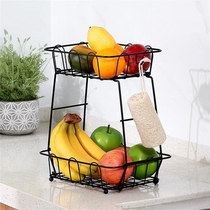 ya 26 10.21 baidi Multi Functional 2 Tier Fruit and Vegetable Basket for Kitchen Counters