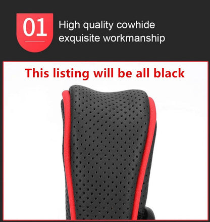 ya 13 9.15 zhengce Car Gear Shift Knob Cover Shifter Sleeve Protector Black Leather Decor Non