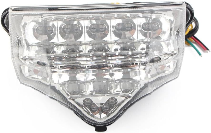 ya 4 8.14 Fit for Yamaha FZ600 FZ6 FAZER 2004-2009 Taillights Brake Turn Signal Clear Lens