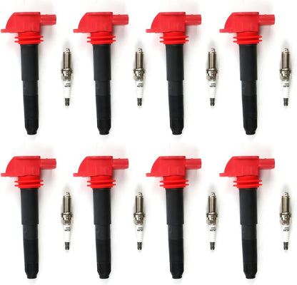 ya 9 10.24 Set of 8 Ignition Coil Pack £¦ Spark Plugs for Porsche 2008-2018 for Cayenne 4.8L