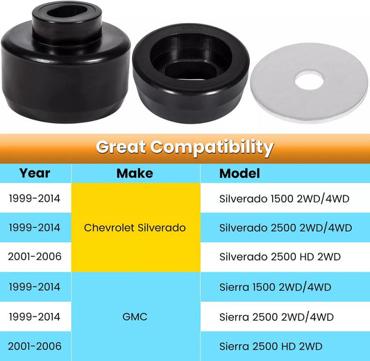 ya 2 8.15 7-141 Body Cab Mount Bushing Kit Washers fit 99-14 for Chevy for Silverado & for GMC Sierra