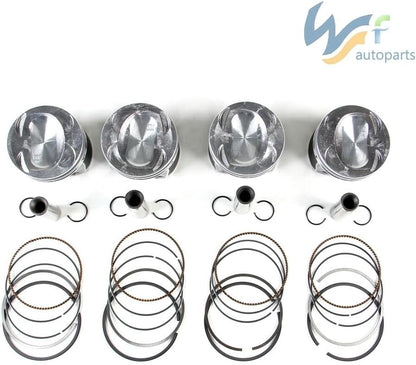 ya 4 8.14 4PCS Piston&Ring Set 1.4TSI 76.5mm for VW for JETTA for Golf for Tiguan Scirocco 1.4TS