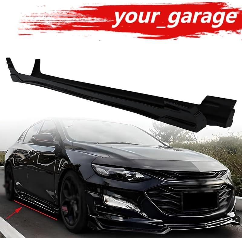 ya 2 8.15 2PCS Side Skirts Extensions Body Kit for Chevrolet Malibu 2016-2023 Gloss Black
