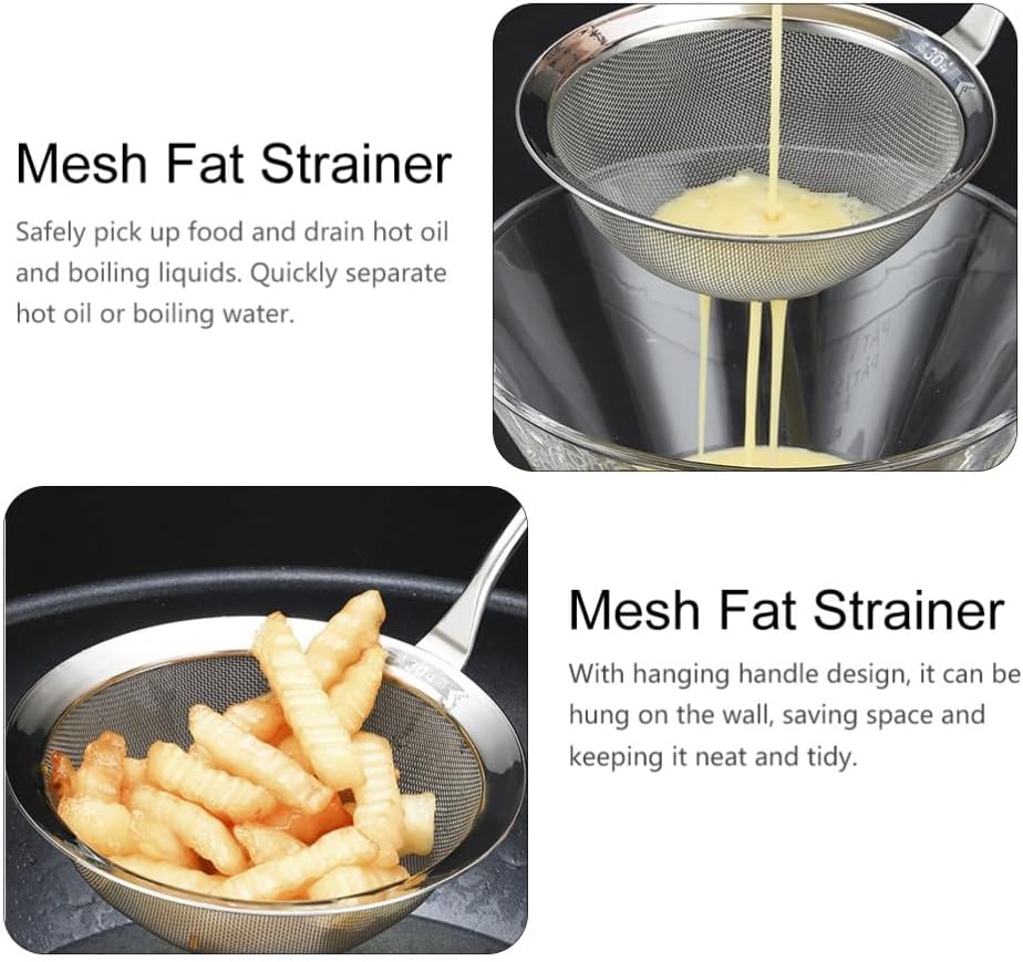 ya 14 9.20 baidi Oil Lattice Spoon Fat Filter Skimmer Strainer Multi-functional Hot Pot Mesh-2