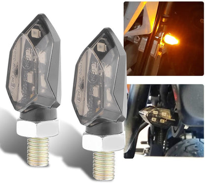ya 7 8.24 baidi 4x Smoke for Mini Motorcycle LED Turn Signal Indicator Light Amber Lamp M8 Dirt Bike