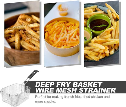 ya 14 9.20 baidi 2 Count Stainless Steel Frying S n Deep Fat Fryer Strainer Drain Basket-1