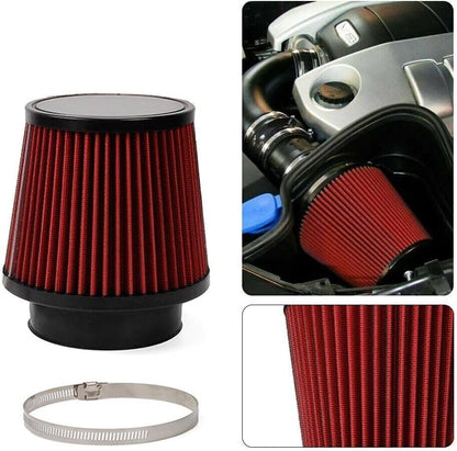 ya 13 9.15 baidi Red 4in 100mm High Flow Inlet Cold Air Intake Cone Replacement Dry Air Filter