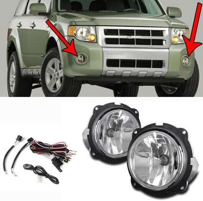 ya 2 8.15 Suitable for 2007, 2008-2012 for Ford Escape, bumper, driving fog lights, chrome alloy strip, loose
