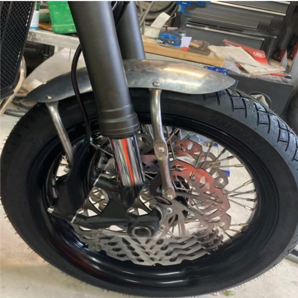 ya 23 10.7 baidi Unpainted Silver Motorcycle Short Mudguard Front Fender Mud Guard Universal 1PCS