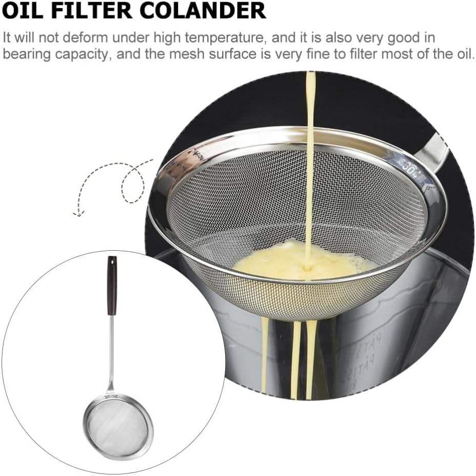 ya 14 9.20 baidi Oil Lattice Spoon Fat Filter Skimmer Strainer Multi-functional Hot Pot Mesh-2