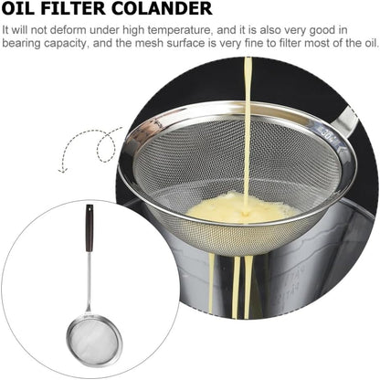 ya 14 9.20 baidi Oil Lattice Spoon Fat Filter Skimmer Strainer Multi-functional Hot Pot Mesh-2