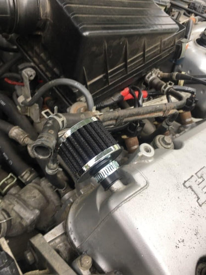 ya 13 9.15 baidi 2XAir Filters 12mm Car Cone Cold Air Intake Filter Turbo Vent Crankcase Breather