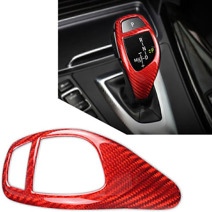 ya 4 8.14 Gear Shift Knob Cover Trim for BMW 1 2 3 4 5 6 Series X3 X5 X4 Carbon Fiber Red