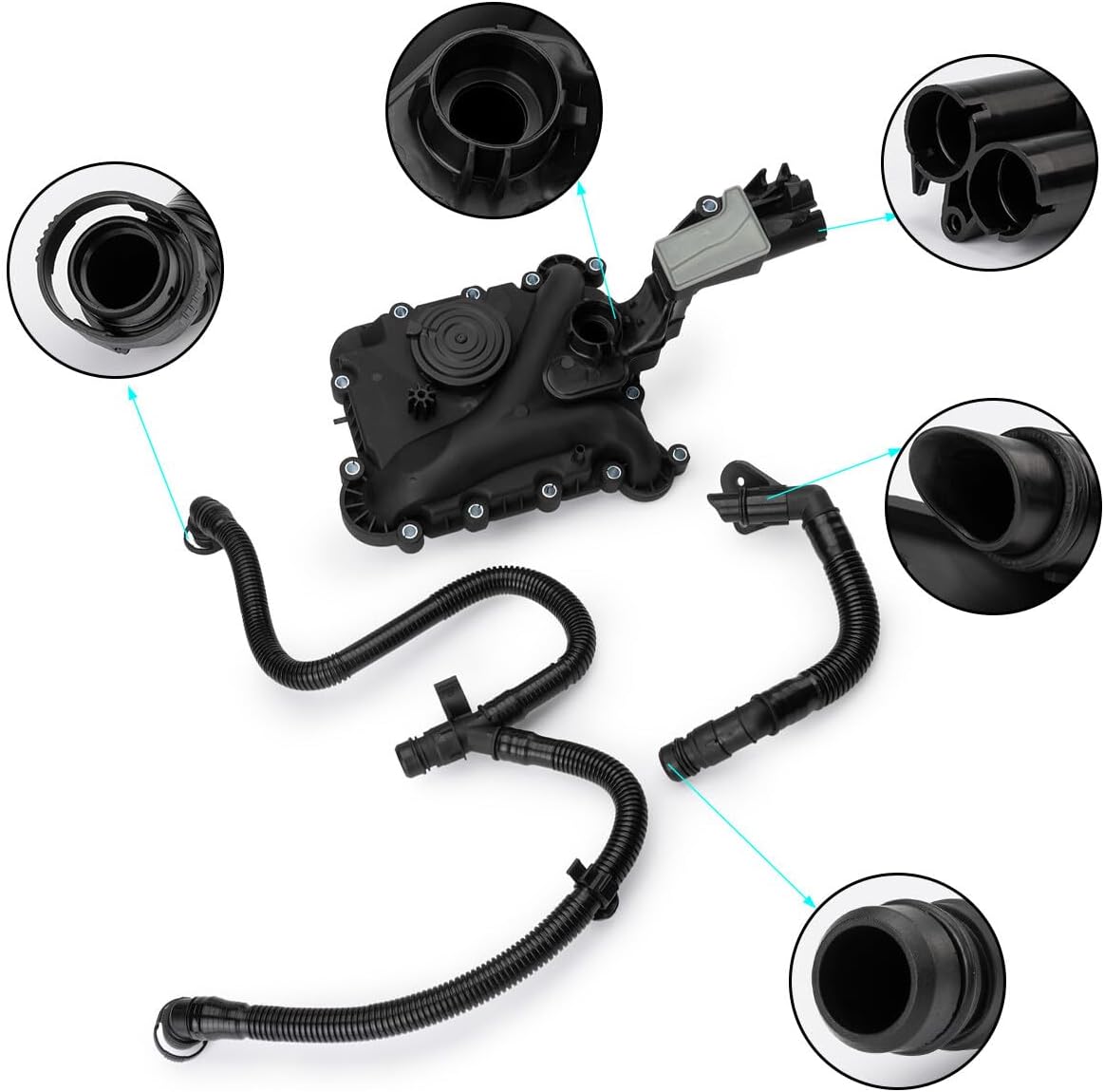 ya 10 9.16 baidi Oil Separator PCV Valve Vent Trim & Hose Tube for 3.0T for Audi Q7 A4 A5 for VW Touareg