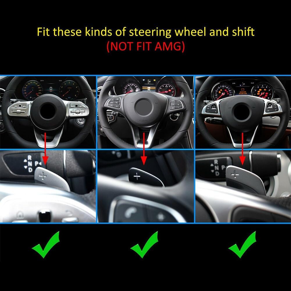 ya 5 8.24 baidi Fit for Benz A/B/C/E/S/G/V-Class Red Steering Wheel Shift Paddle Shifter Extension