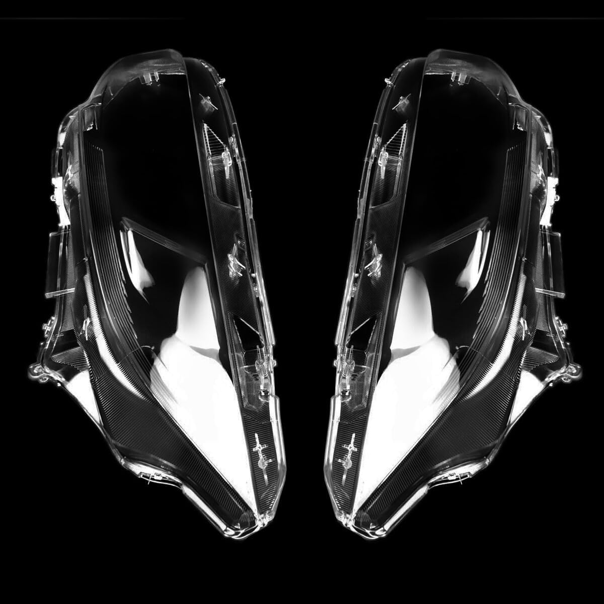 ya 10 9.16 zhengce PAIR CLEAR HEADLIGHT GLASS LAMP COVER for Honda for Civic 2016 2017 2018