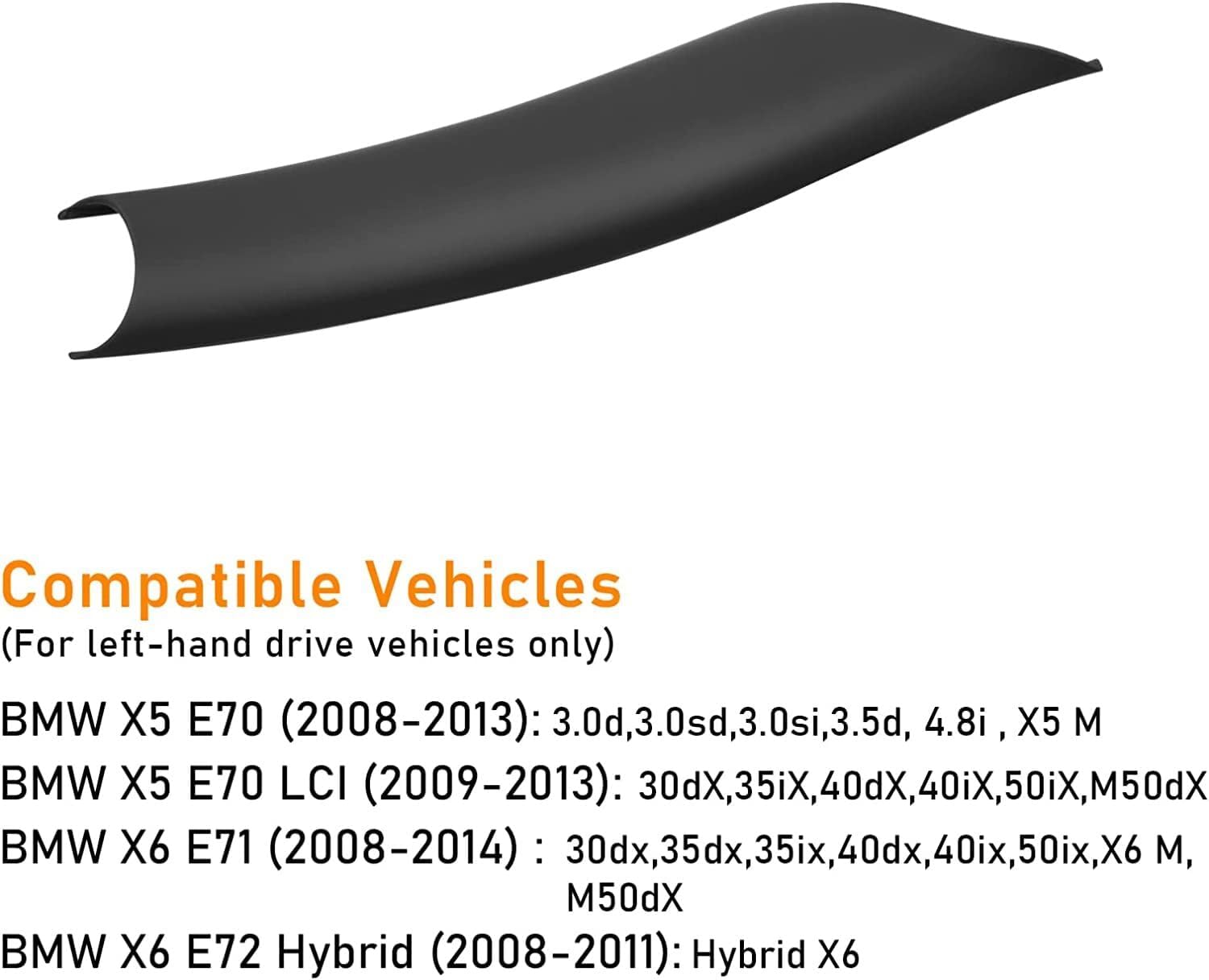 ya 2 8.15 3X LHD car Door Handle Door Opener Interior Handle Cover for BMW X5 X6 E70 E71 07-13