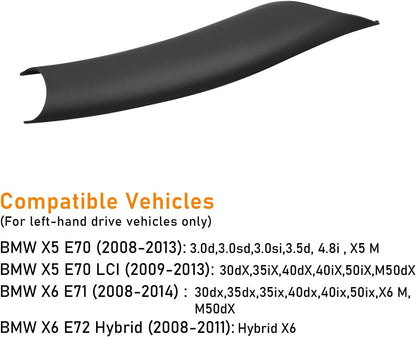 ya 2 8.15 3X LHD car Door Handle Door Opener Interior Handle Cover for BMW X5 X6 E70 E71 07-13
