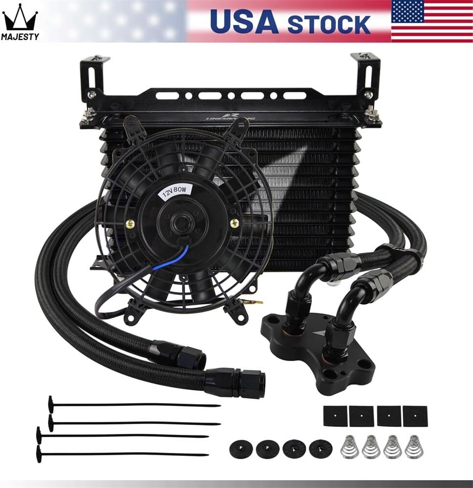 ya 12 10.8 baidi AN10 13Row Oil Cooler Kit for BMW for Mini Cooper S Super for Charger R50 R52 R53+7 Fan