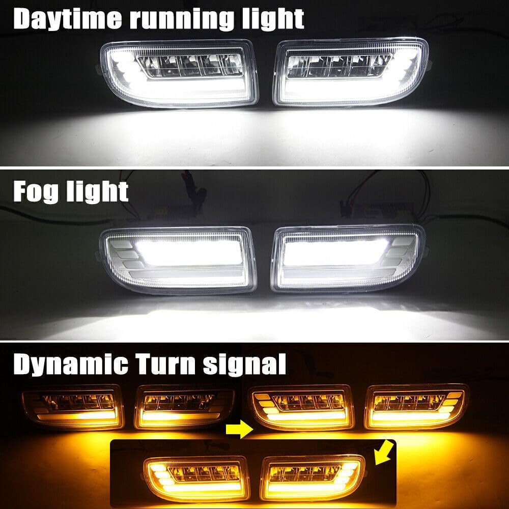 ya 2 8.15 2-piece LED fog lights daytime running lights suitable for Toyota Land Cruiser J100 105