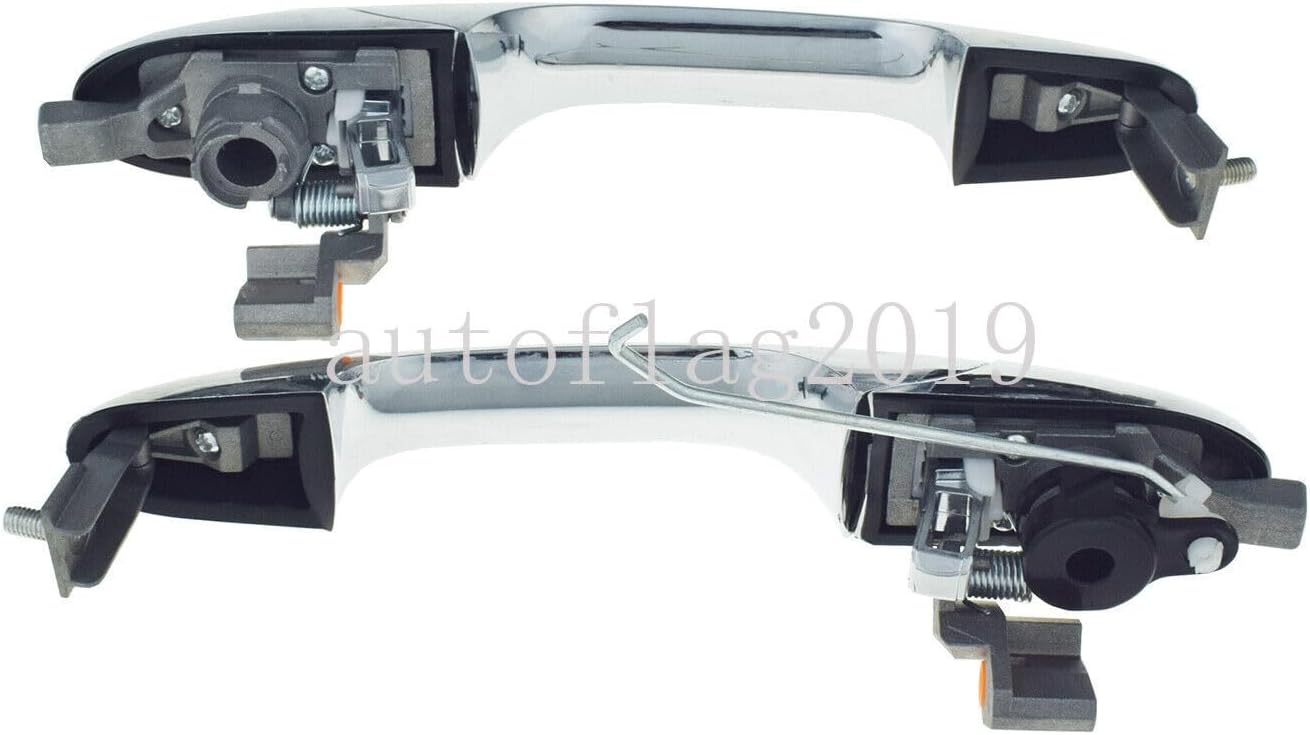 ya 2 8.15 for Fiat 500 2012-2019 2 Pieces Exterior Door Handles Chrome Front Left and Right 