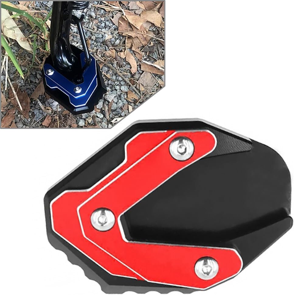 ya 2 8.15 Side Stand Enlarge Kickstand Pad Red for Suzuki GIXXER 250 SF GIXXER 150 125