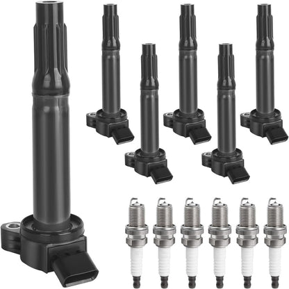 ya 9 10.24 6-pack ignition coils + 6-pack Platinum TT spark plugs for Toyota for Lexus Camry