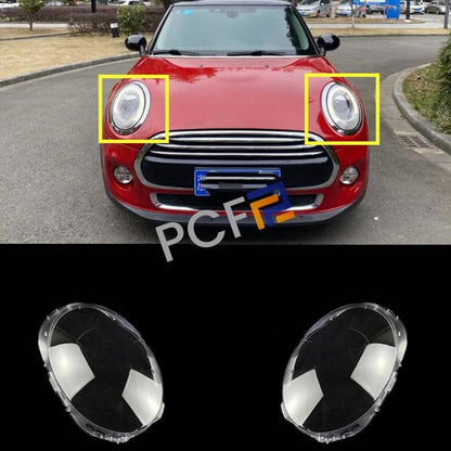 ya 4 8.14 for Mini Cooper F55 F56 F57 2014-2018 Front Transparent Headlight Lens + Sealant LH+RH