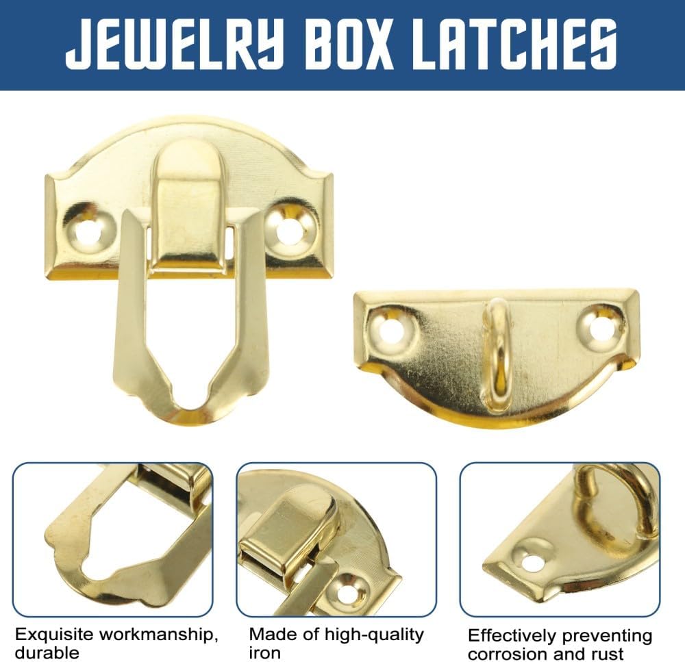 ya 26 10.21 baidi 20pcs Retro Wooden Cabinet Buckle Latch Alloy Panel Buckle Hasp Packing Box Hasp