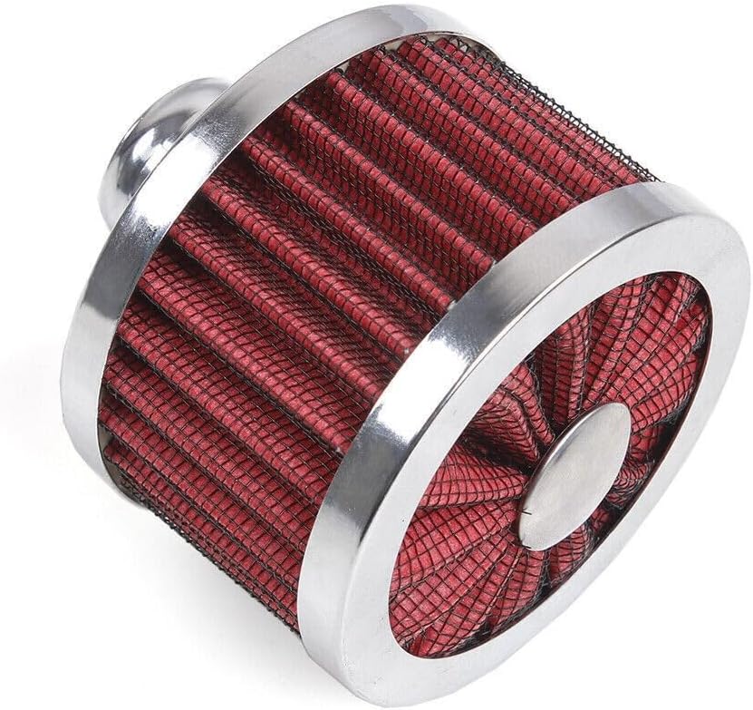 ya 13 9.15 baidi 4x Red Extra Flow 1 to 1-1/4 Push In Valve Cover Baffled Breather Vent Filter