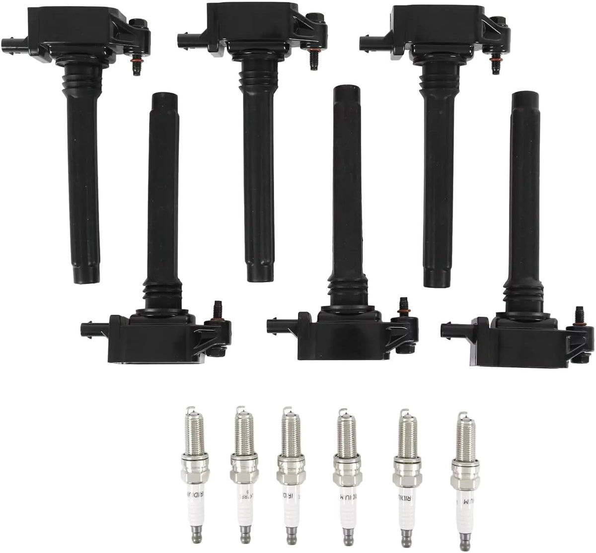 ya 9 10.24 for Dodge for Jeep 6PCS Ignition Coil & Iridium Spark Plug for Chrysler
