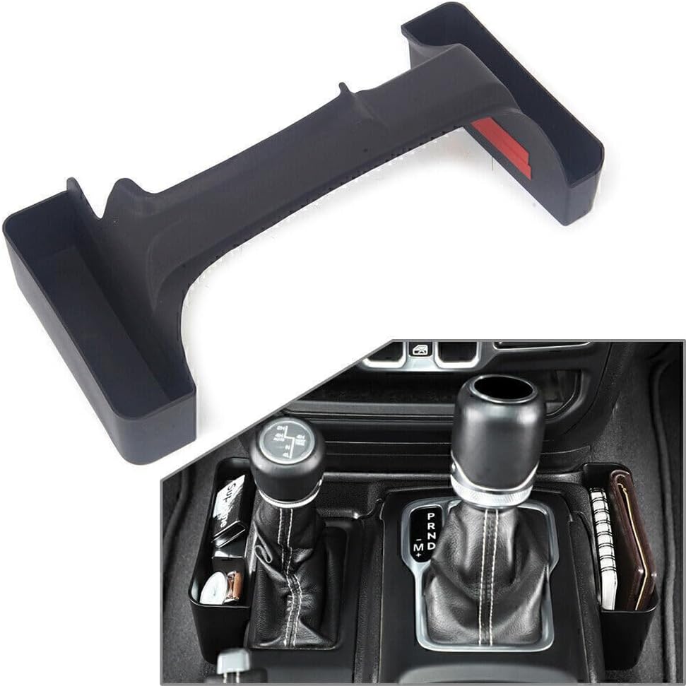 ya 2 8.15 Fit for Jeep for Wrangler JL 2018 2019 2021 Gear Tray Gear Shift Storage Box ABS Black