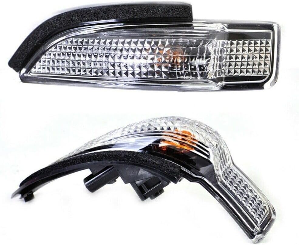 ya 4 8.14 Suitable for Toyota Venza for Corolla Smoked White/Amber Side Mirror Sequential Signal Lights 