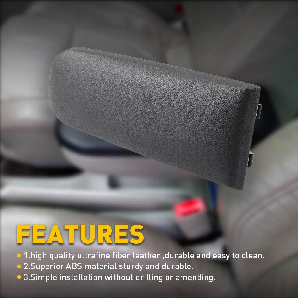 ya 4 8.14 for VW for Jetta Beetle 1999-2009 Black PU Leather Center Console Armrest Cover Lid