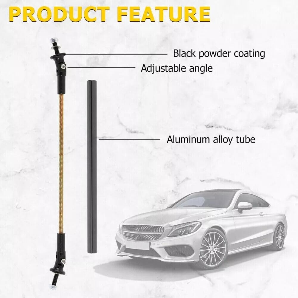 ya 10 9.16 baidi 2x Adjustable Black Front Bumper Lip Splitter Strut Rod Tie Support Bar Spoiler