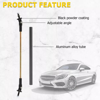 ya 10 9.16 baidi 2x Adjustable Black Front Bumper Lip Splitter Strut Rod Tie Support Bar Spoiler