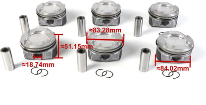 ya 4 8.24 baidi 6*Pistons Rings Set STD 84mm for BMW F20 F21 F10 F30 X3 X4 X5 X6 N55B30A N55B30