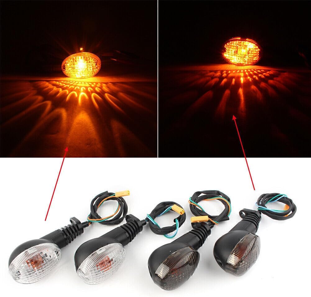 ya 2 8.15 2x Turn Signal Light Indicator Lamp Bulb Fit for Kawasaki 250R Smoke/Clear