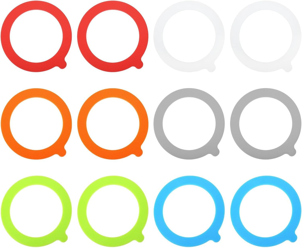 ya 14 9.20 baidi 12 Pieces Silicone Jar Gaskets, 3.75 Leakproof Gasket Rubber Seal 6 Colors-1