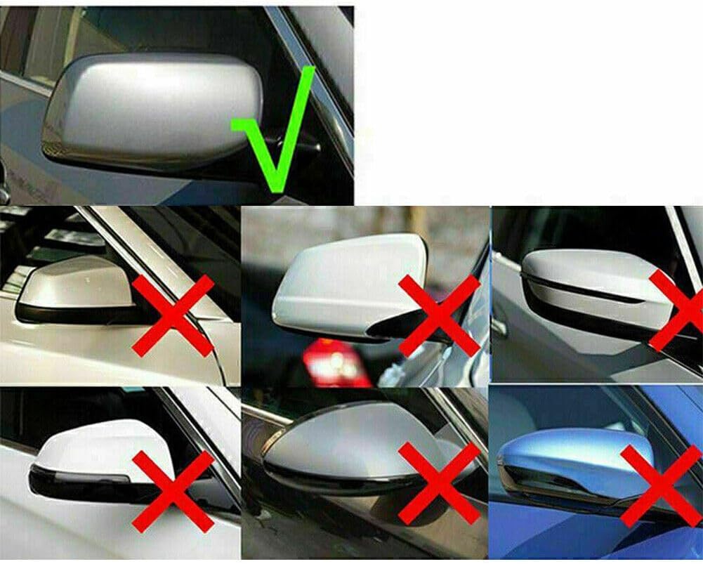 ya 11 9.14 baidifor BMW E60 E61 2004-2007 05 06 Pair Glossy Black Rear View Mirror Cover Shell