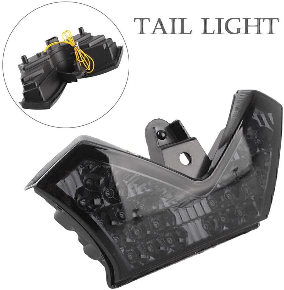 ya 5 8.24 baidi LED Tail Light Brake Lamp Turn Signals For for Kawasaki ZX14R 2006-13 Smoke