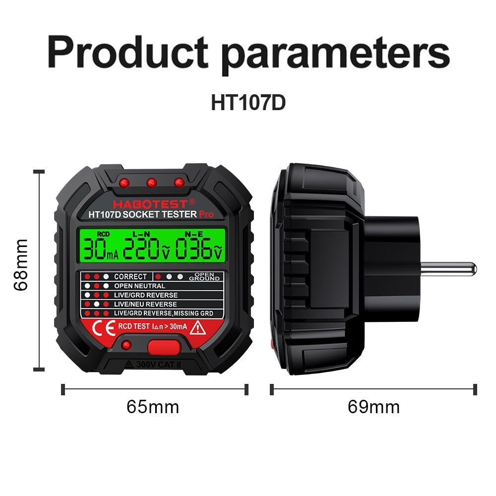 ya 16 10.20 baidi Outlet Tester Socket Tester Automatic Electric Circuit Polarity Voltage Detector