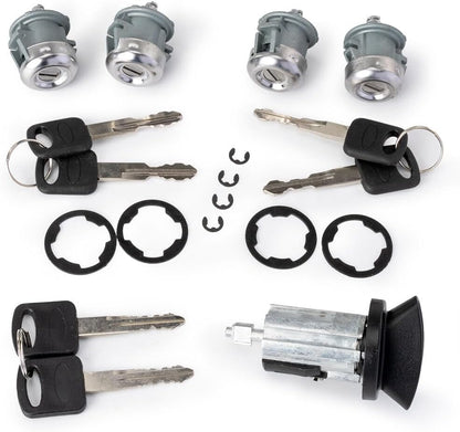 ya 11 9.14 baidiNew Ignition Cylinder and 4 Door Lock Set 703369 for Ford Econoline Van 1997-2020-