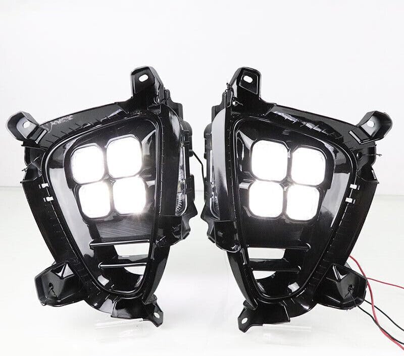 ya 9 10.24 Suitable for Kia for Sorento 2018-2020 LED front daytime running lights fog lamp kit with bezel