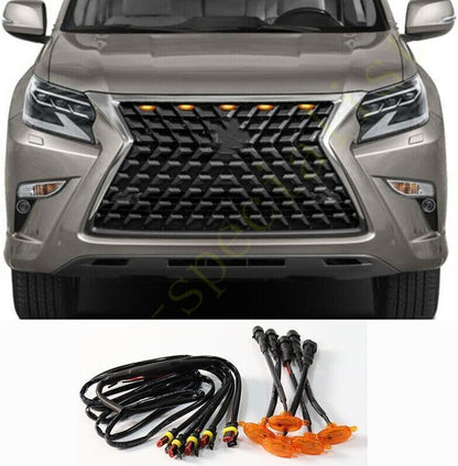 ya 14 9.20 zhengce 5x Fit for Lexus GX460 2020-2021 Front Grille LED Amber Light Raptor Style-1