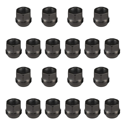 ya 10 9.16 baidi 20x Set Open END Lug Nuts Bulge Acorn 1/2 X20 Wheel NUT Black Finish for Ford