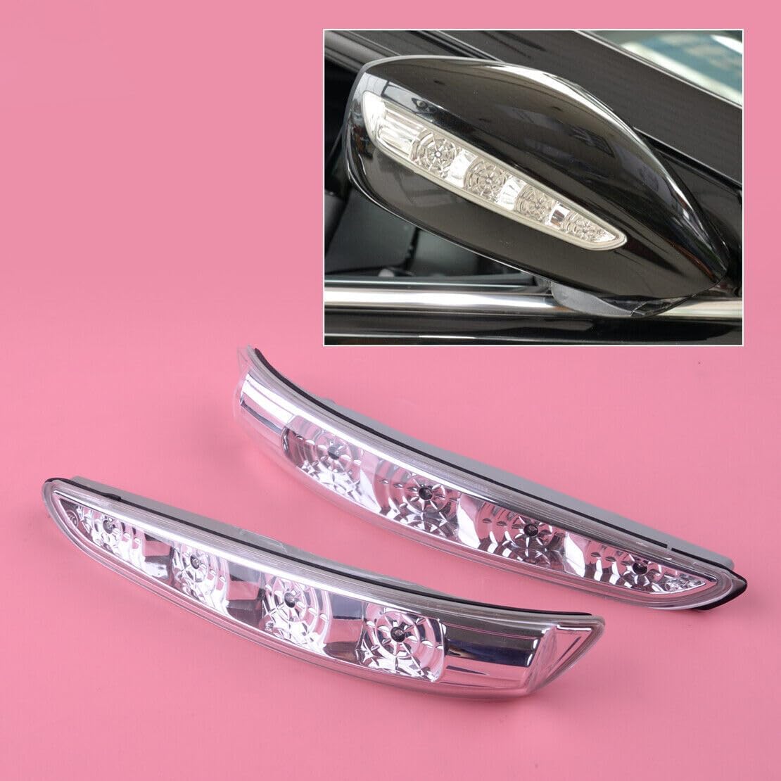 ya 4 8.10 1 Dual Turn Signal Mirror Light Fits for Hyundai Sonata 8th i45 2011-2014 Plastic 