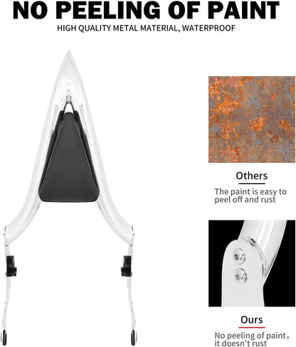 ya 6 8.24 baidi Chrome Detachable Passenger Backrest Sissy Bar for Harley Road Electra Glide 09+