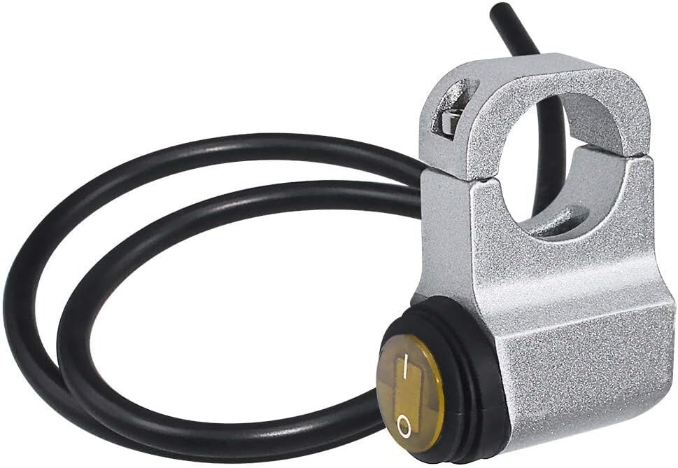 ya 4 8.14 12V 22mm Motorcycle Switch Push Button 10A with Yellow Indicator Light