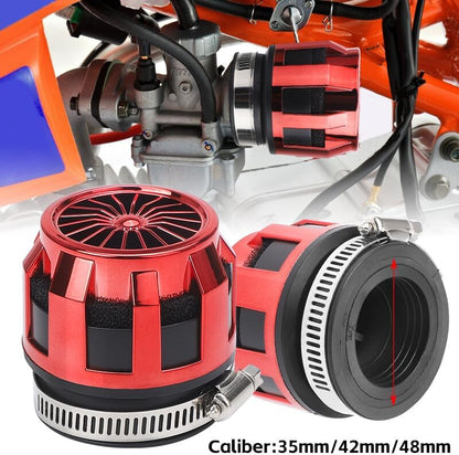 ya 5 8.10 2X Motorcycle Scooter Air Cleaner Filter Intake For Pit Dirt Bike ATV 35/42/48mm
